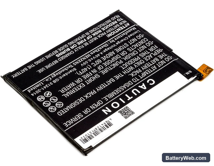 GreatCall Jitterbug Smart 2 Replacement Battery, 3.85V, 3000mAh, Li-Polymer 4