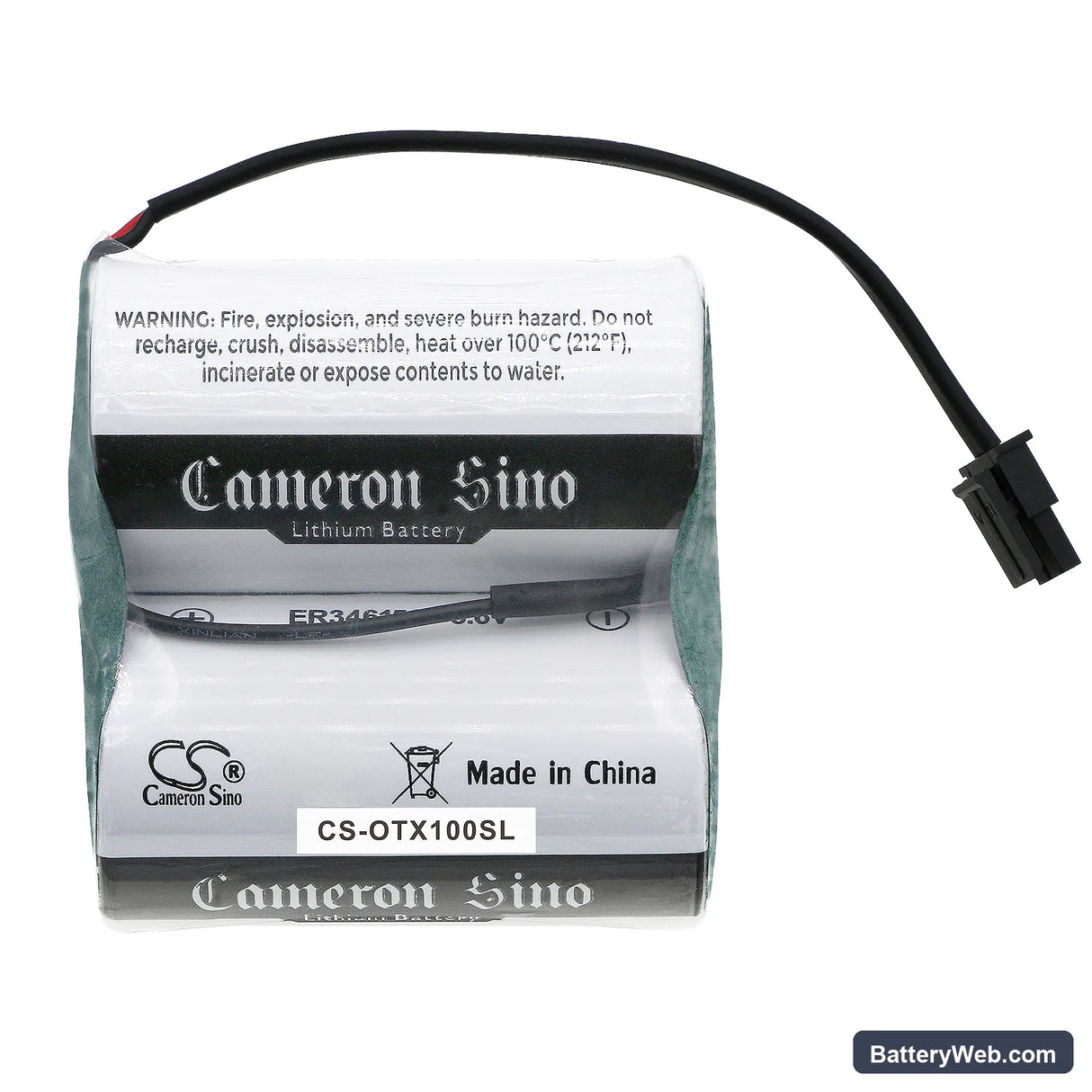 OleumTech WT-XXXX-HL1 Replacement Battery, 3.6V, 28000mAh, Li-SOCl2 3