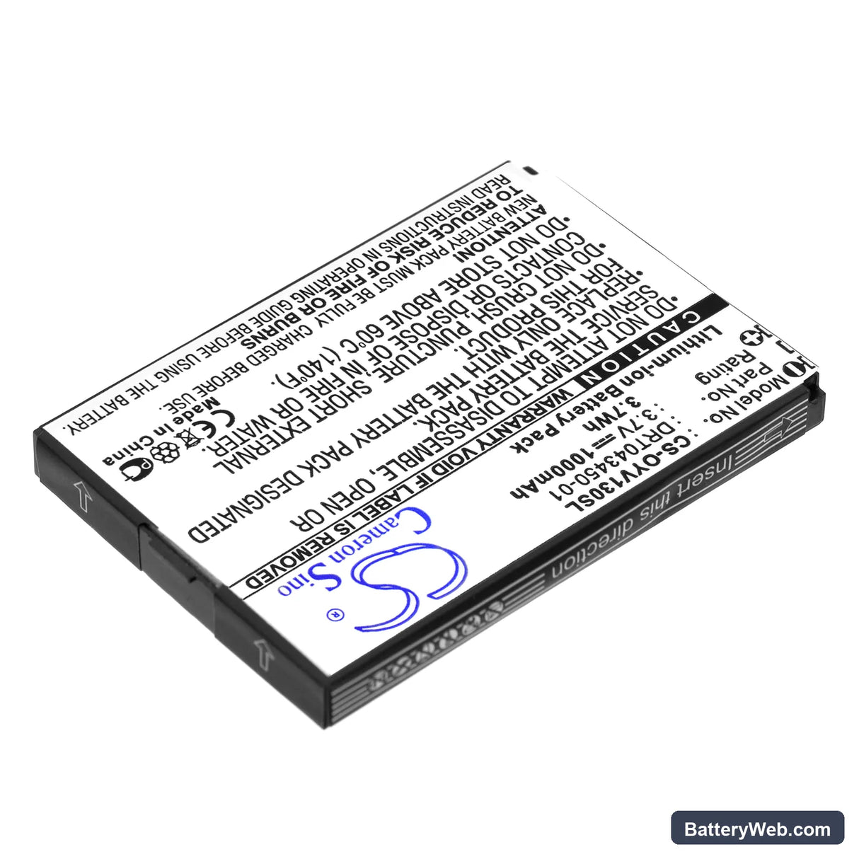 Olympia Vox Replacement Battery, 3.7V, 1000mAh, Li-ion 2