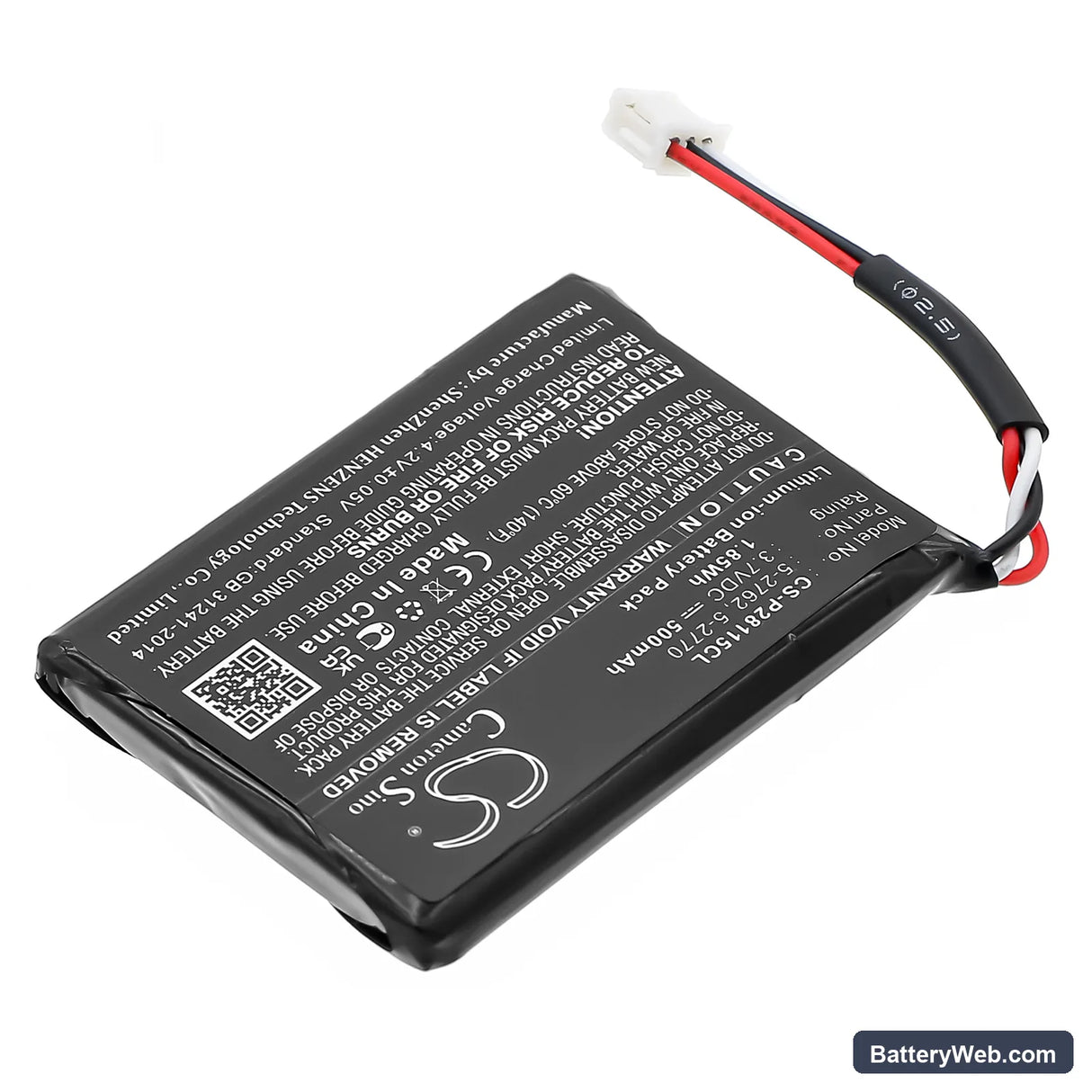 Thomson 28106FE1 Ultra Slim Dect Replacement Battery, 3.7V, 500mAh, Li-ion 2