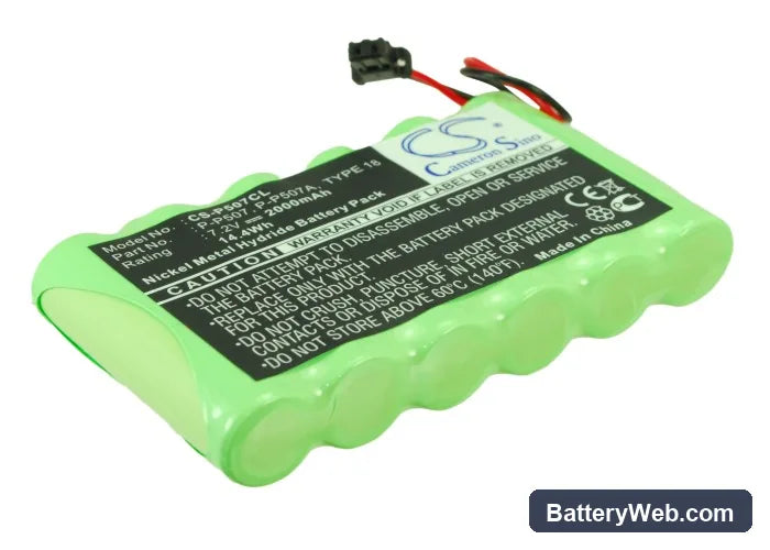 Panasonic KX-TG2000 Replacement Battery, 7.2V, 2000mAh, Ni-MH 1