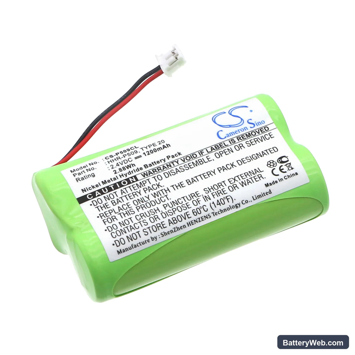 Radio Shack 23-9091 Replacement Battery, 2.4V, 1200mAh, Ni-MH 1