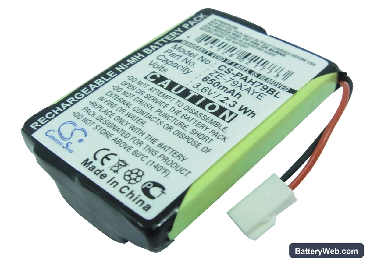 Panasonic Handheld ZE-79UNCY Replacement Battery, 3.6V, 650mAh, Ni-MH 1