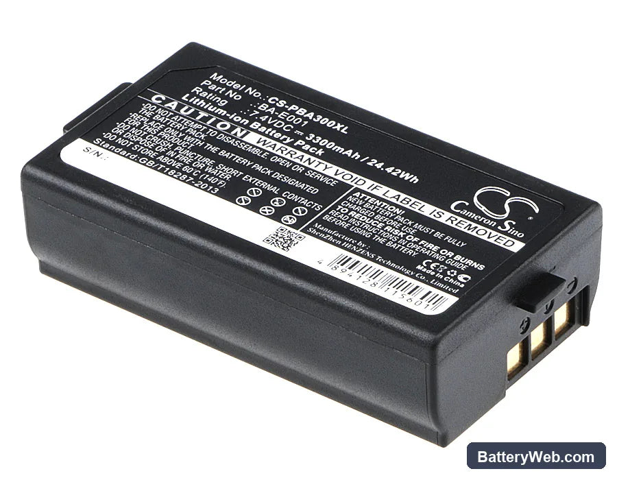 Brother PT-E300 Replacement Battery, 7.4V, 3300mAh, Li-ion 1