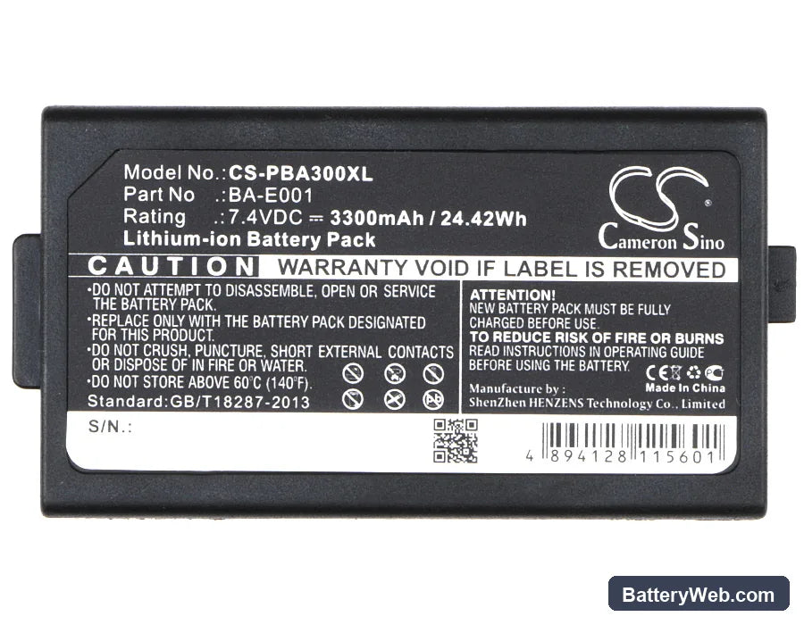 Brother PT-E300 Replacement Battery, 7.4V, 3300mAh, Li-ion 5