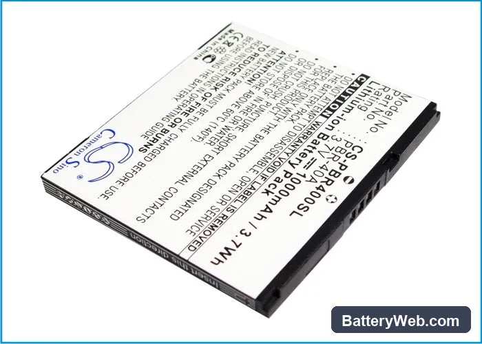 Pantech Laser P9050 Replacement Battery, 3.7V, 1000mAh, Li-ion 3