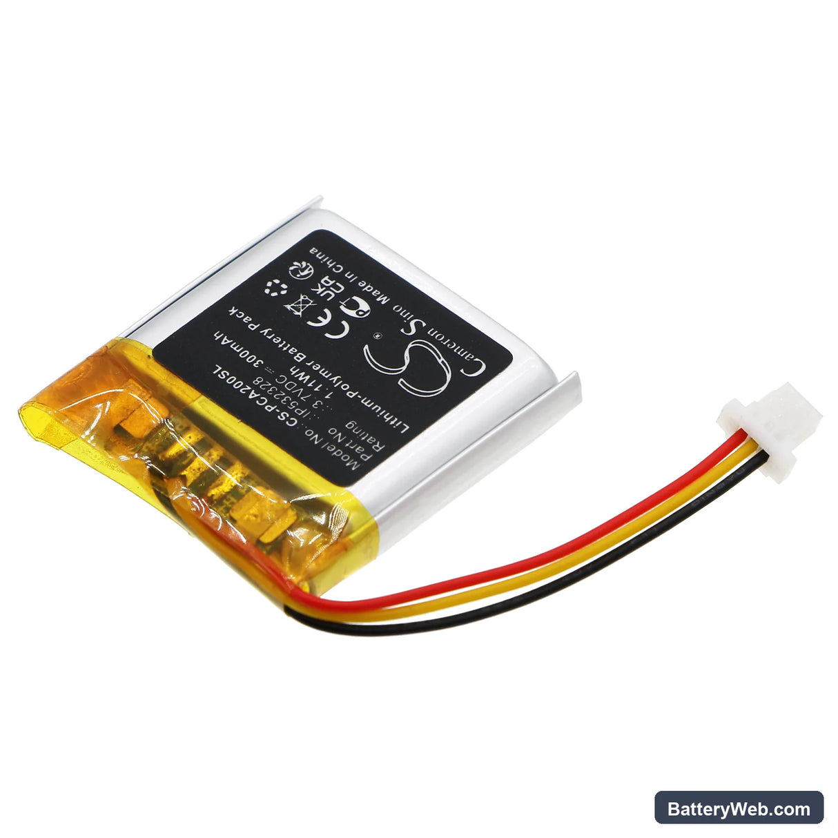 Phonak Compilot Air II Replacement Battery, 3.7V, 300mAh, Li-Polymer 2