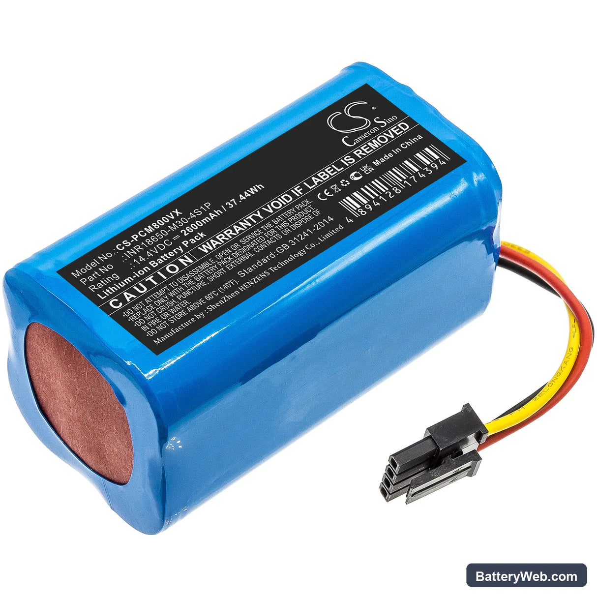 Proscenic M8 Replacement Battery, 14.4V, 2600mAh, Li-ion 1