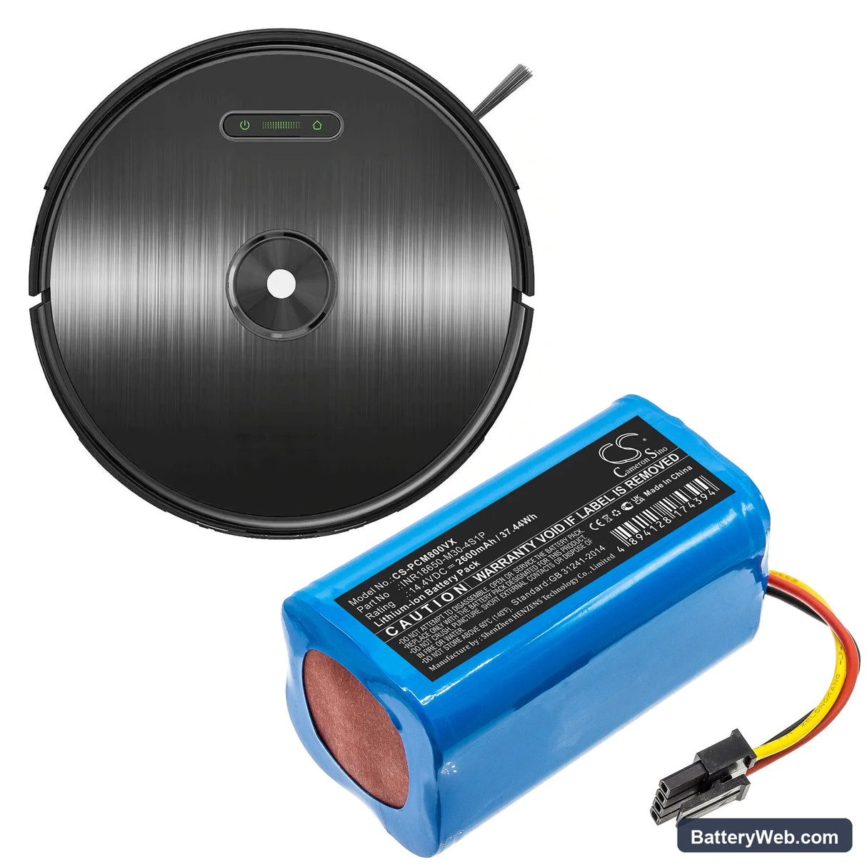 Proscenic M8 Replacement Battery, 14.4V, 2600mAh, Li-ion 6