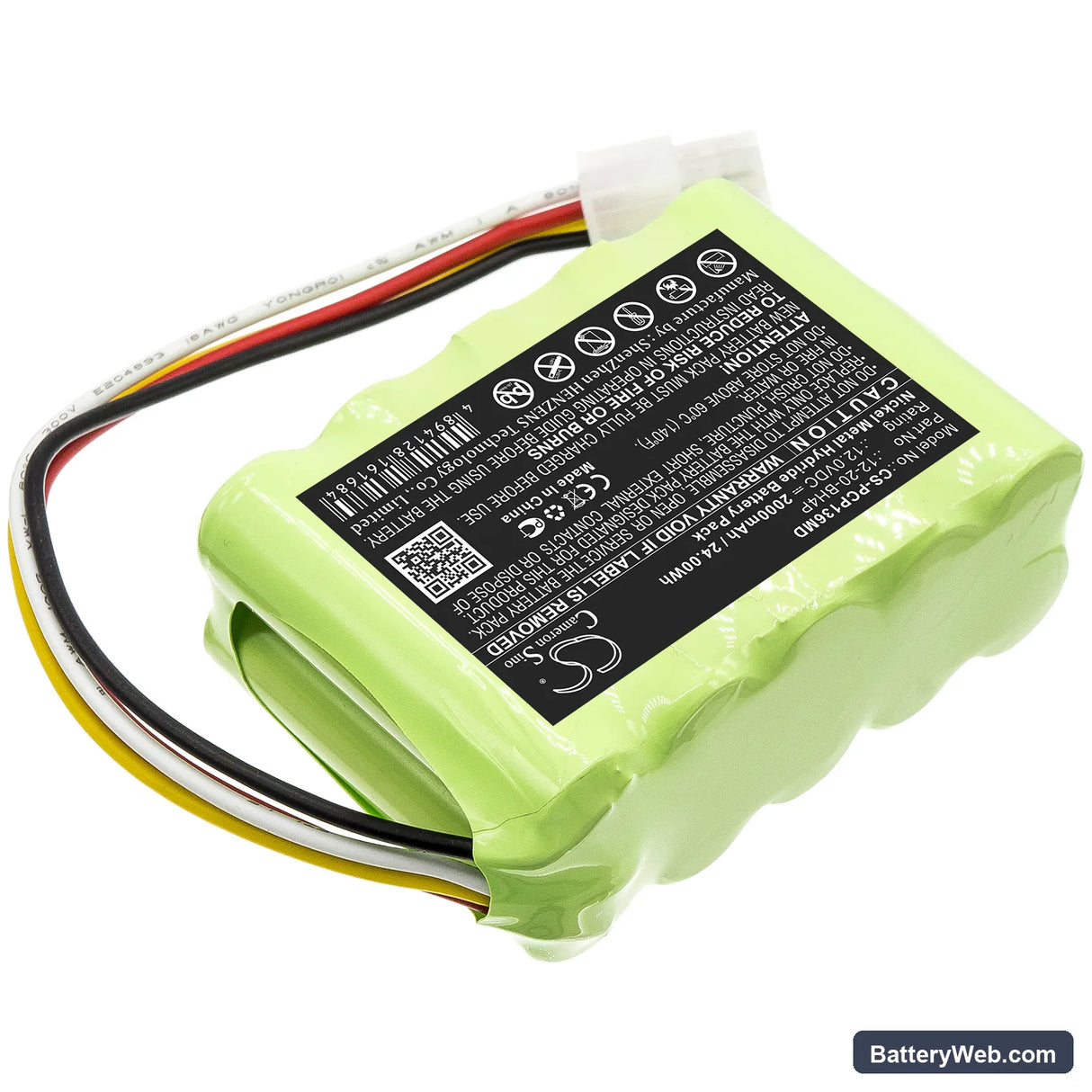 Prism CP136 Ceiling Hoist Motos Replacement Battery, 12V, 2000mAh, Ni-MH 2