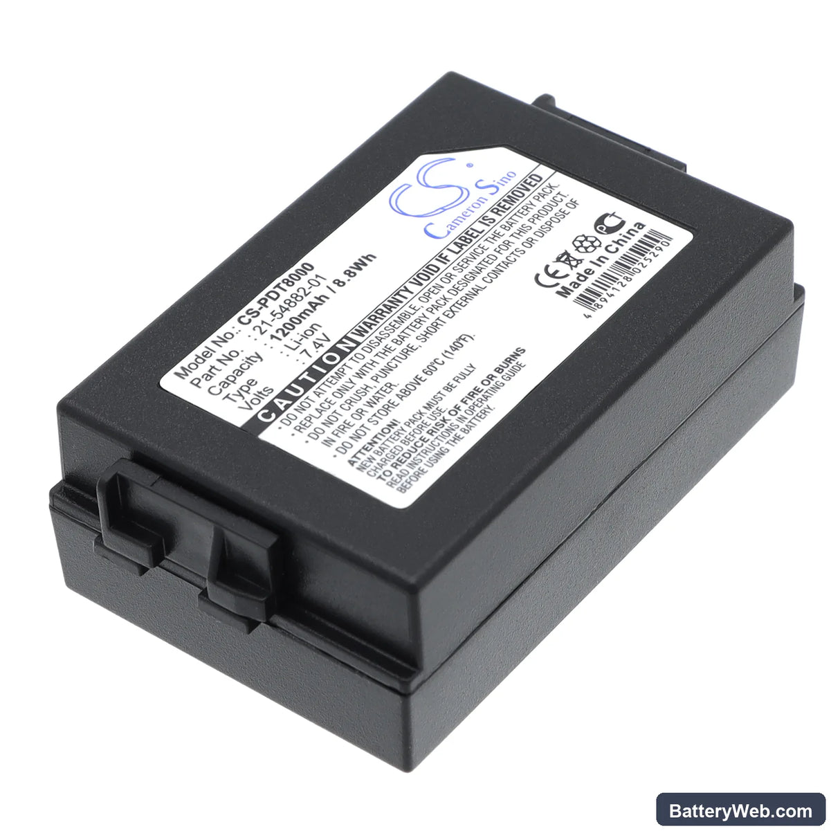 Symbol PDT8000 Replacement Battery, 7.4V, 1200mAh, Li-ion 1