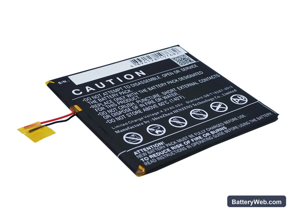 POSH Equal Replacement Battery, 3.7V, 2600mAh, Li-Polymer 4