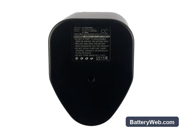 Panasonic EZ571 Replacement Battery, 9.6V, 3300mAh, Ni-MH 5