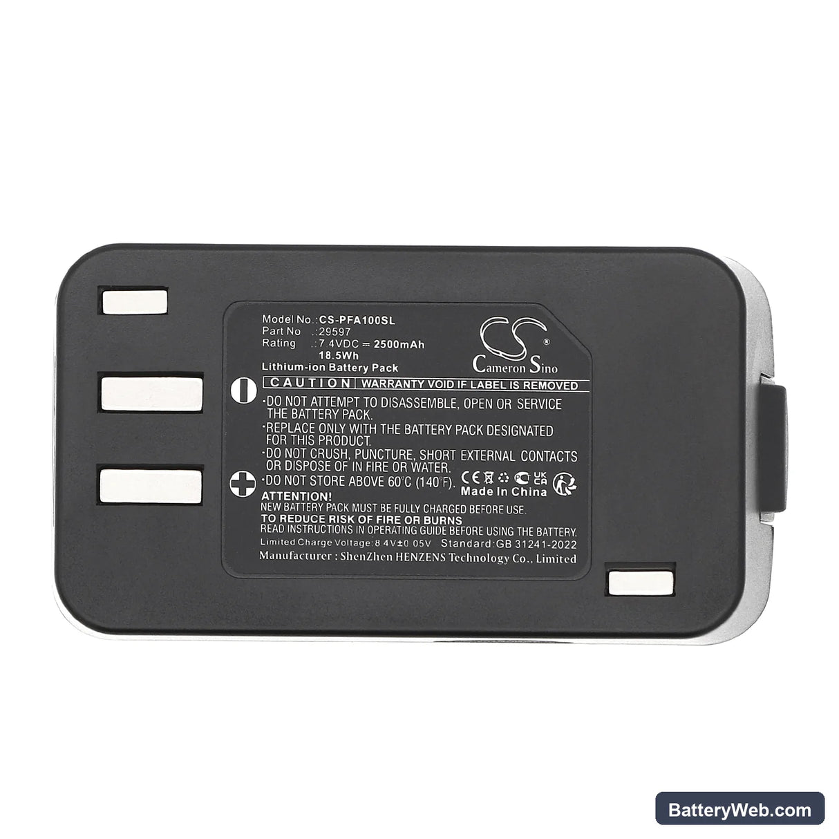 Profoto A1 Replacement Battery, 7.4V, 2500mAh, Li-ion 5
