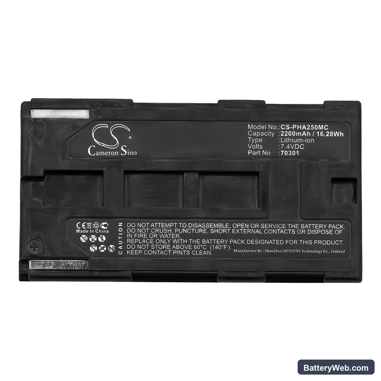 Riegl FG21P Replacement Battery, 7.4V, 2200mAh, Li-ion 5