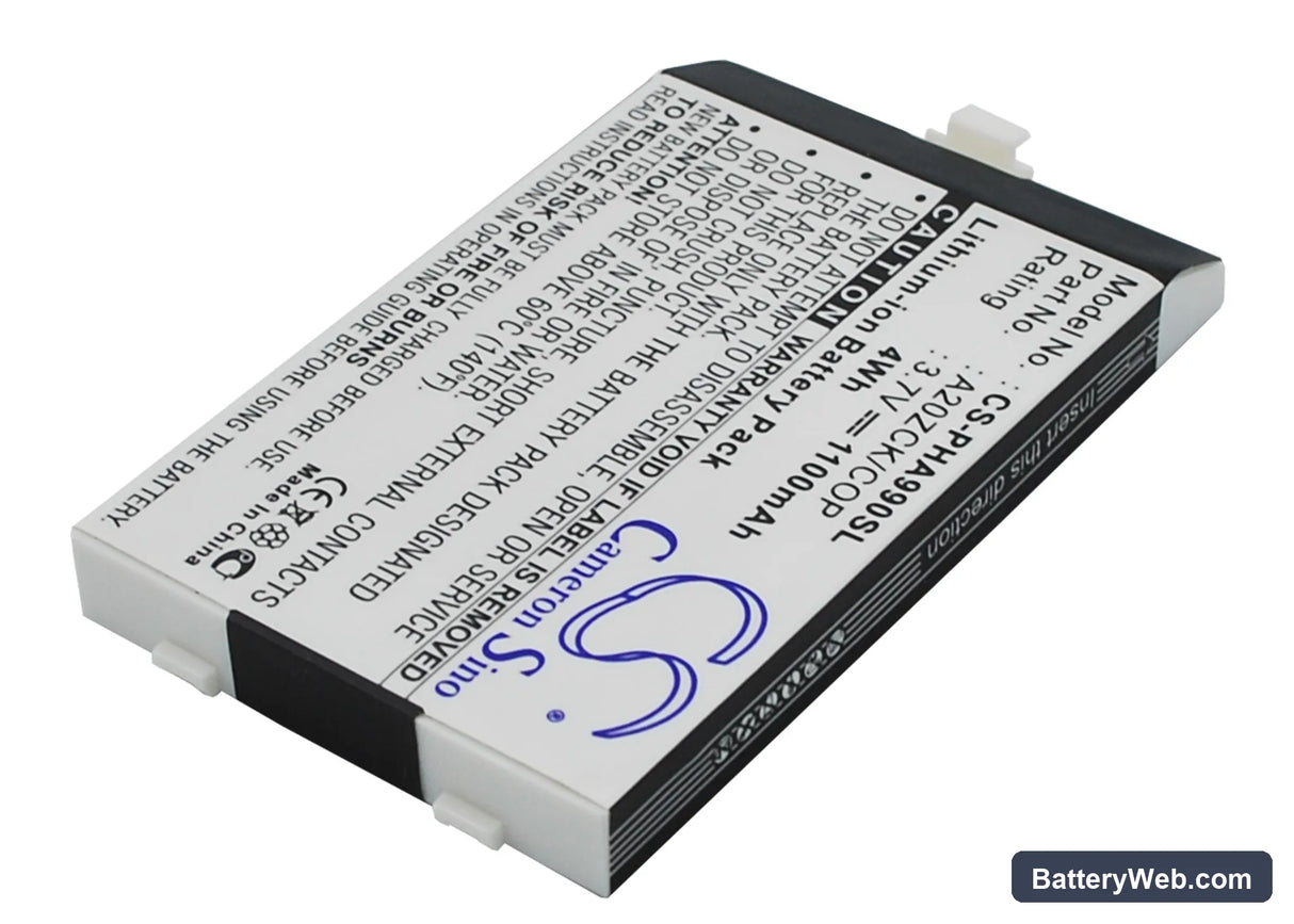 Philips Xenium 9A9A Replacement Battery, 3.7V, 1100mAh, Li-ion 3