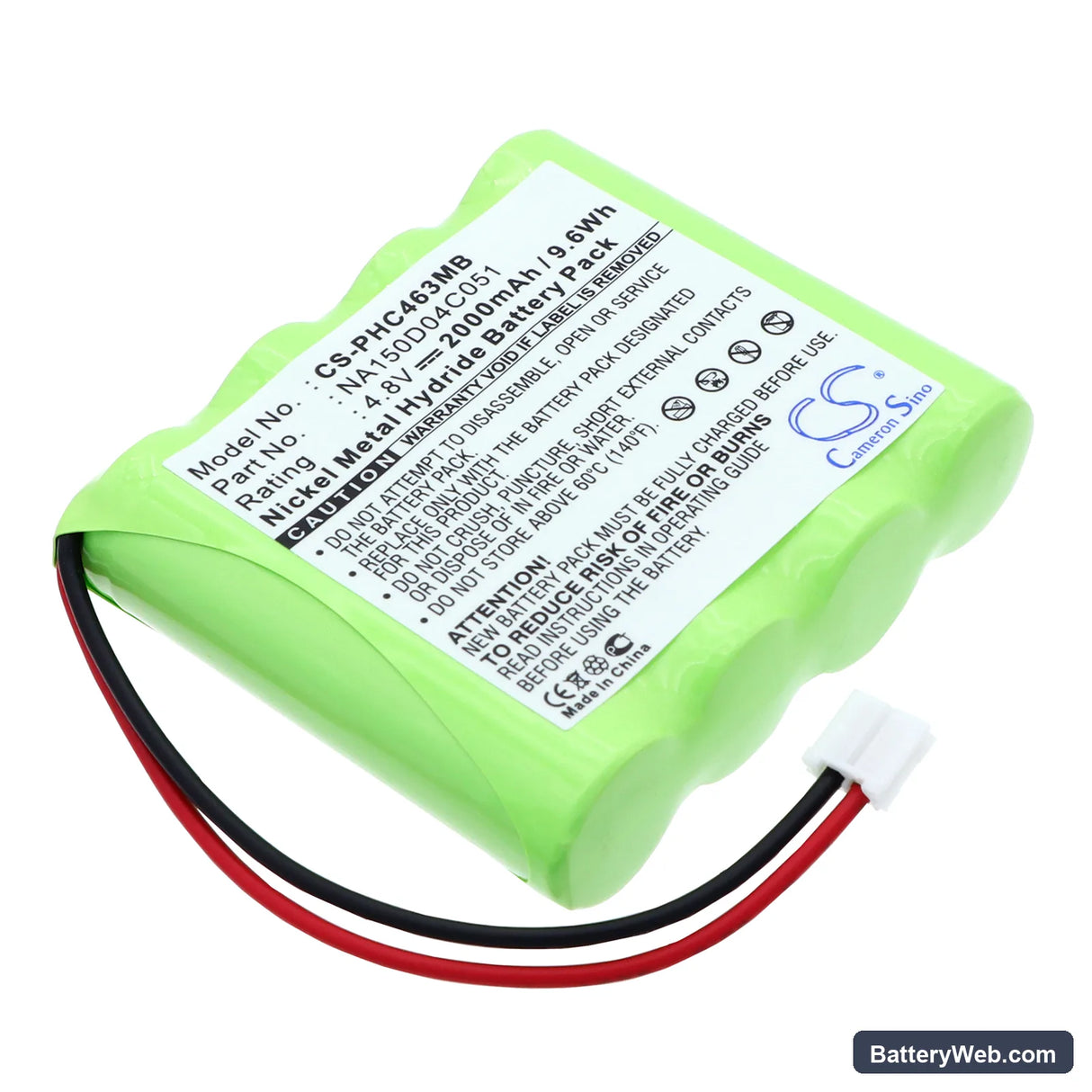 CHICCO NC3000 Replacement Battery, 4.8V, 2000mAh, Ni-MH 1