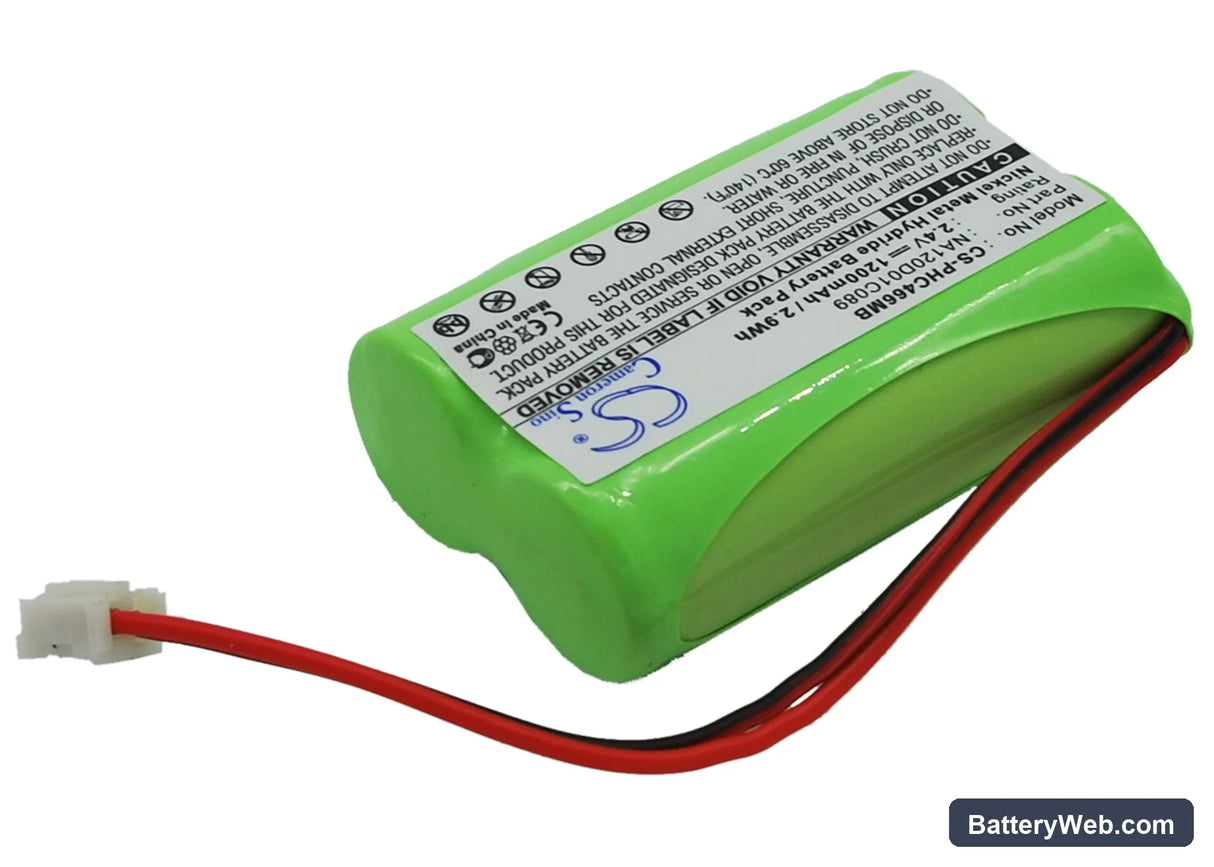 Philips SBC-SC477 Replacement Battery, 2.4V, 1200mAh, Ni-MH 2