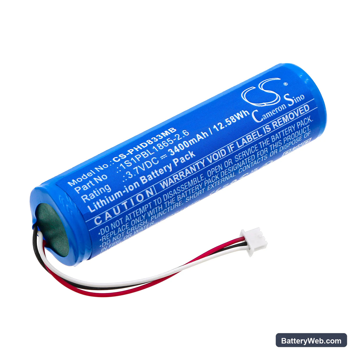 Philips Avent SCD833 Replacement Battery, 3.7V, 3400mAh, Li-ion 1