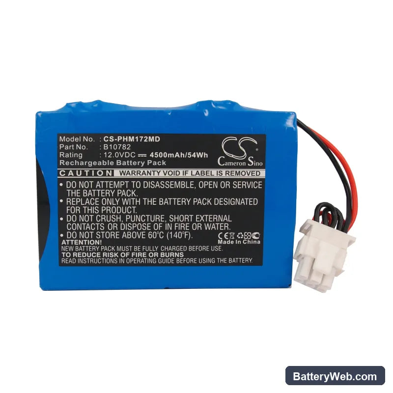 Philips M1722A/B Replacement Battery, 12V, 4500mAh, Sealed Lead Acid 5