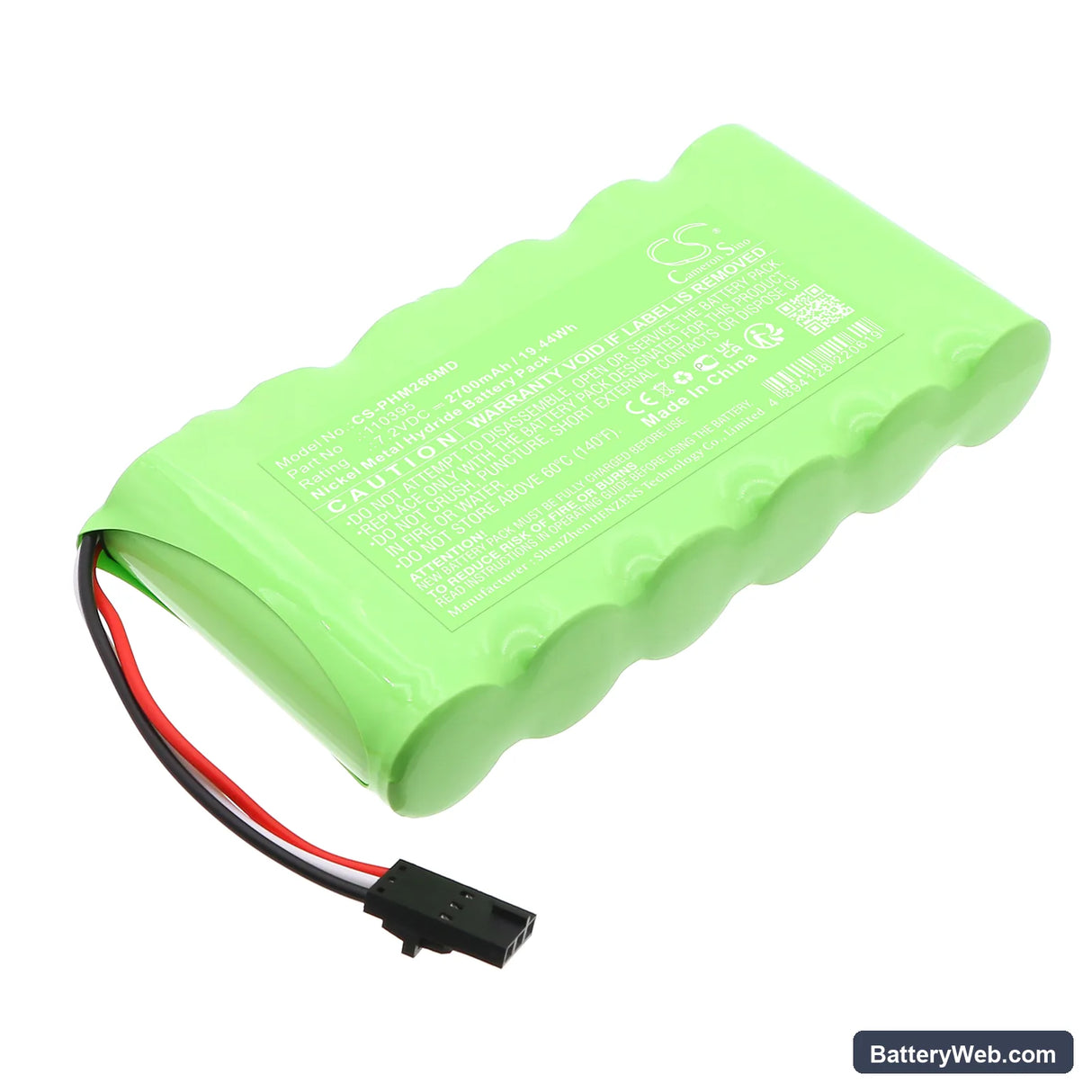 Philips PageWriter 10 Replacement Battery, 7.2V, 2700mAh, Ni-MH 1