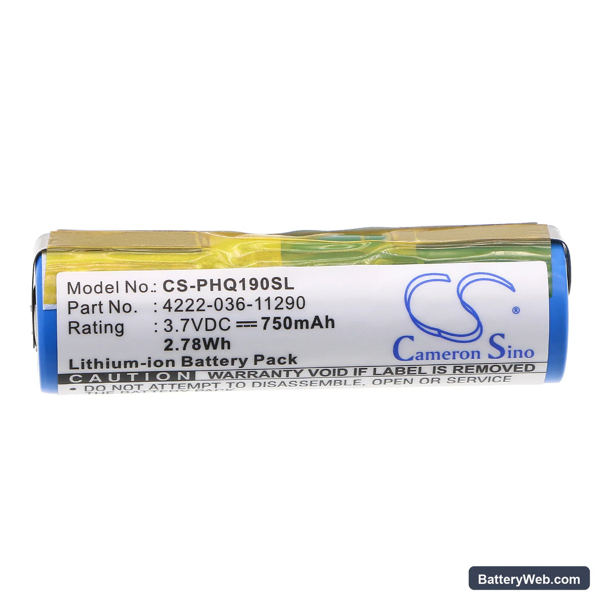Philips HQ9190 Replacement Battery, 3.7V, 750mAh, Li-ion 3