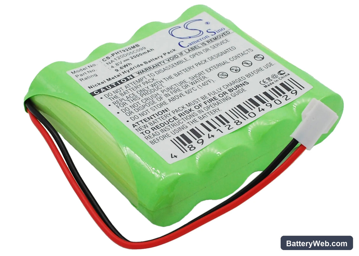 Cobra CP200 Replacement Battery, 4.8V, 2000mAh, Ni-MH 1