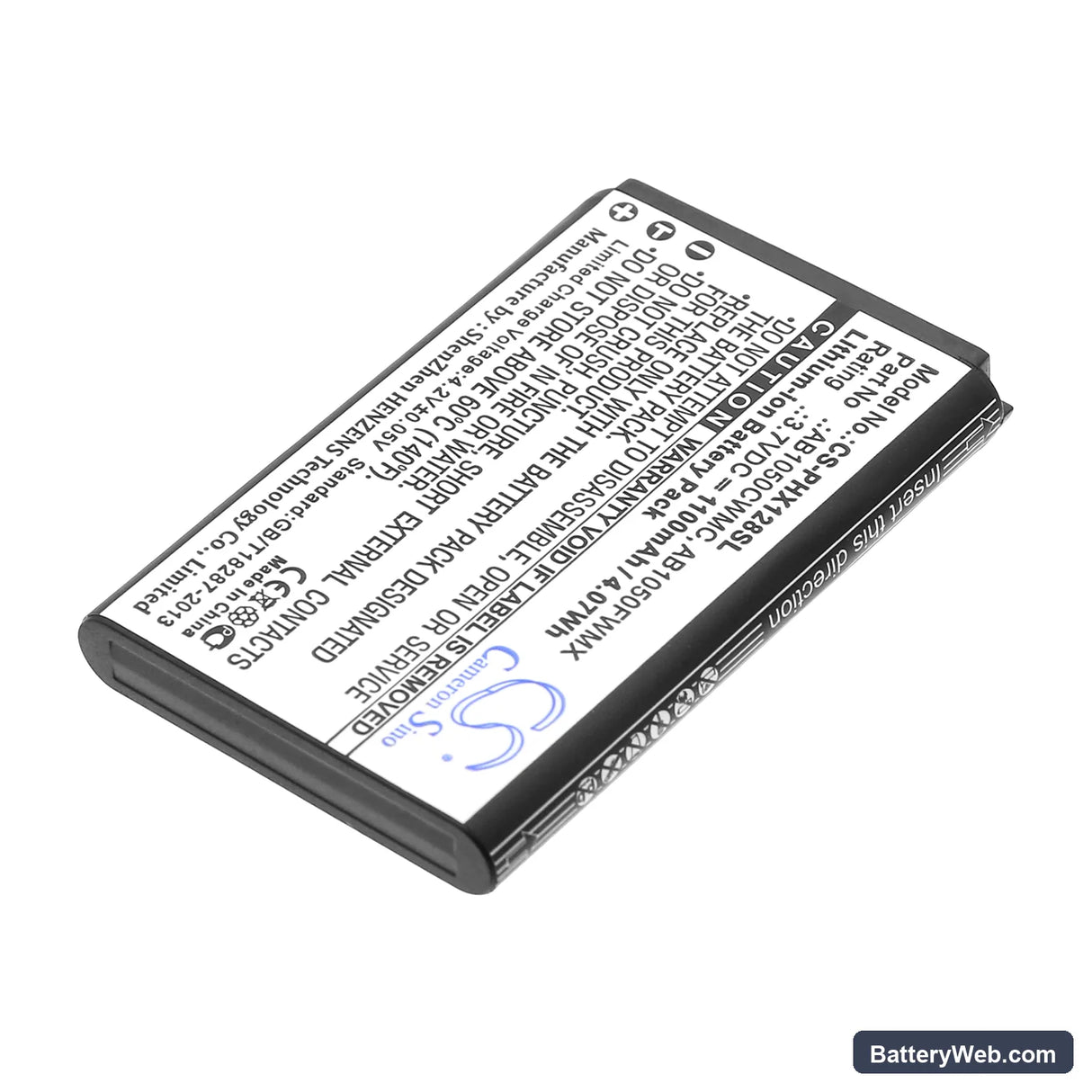 Philips Xenium X116 Replacement Battery, 3.7V, 1100mAh, Li-ion 2