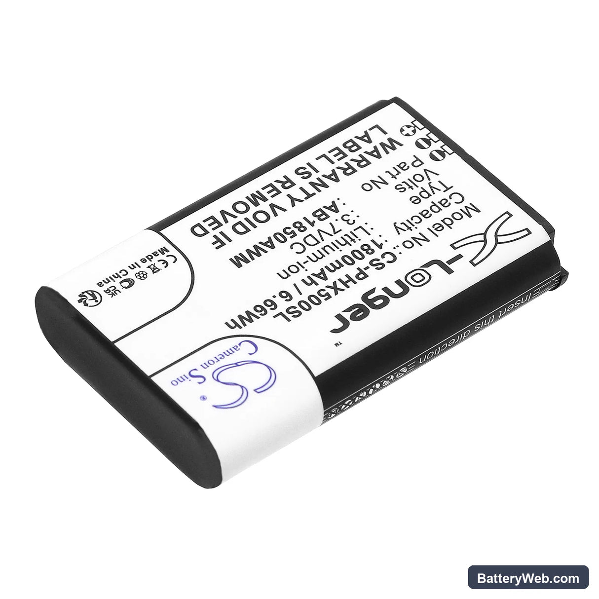 Philips Xenium X500 Replacement Battery, 3.7V, 1800mAh, Li-ion 2