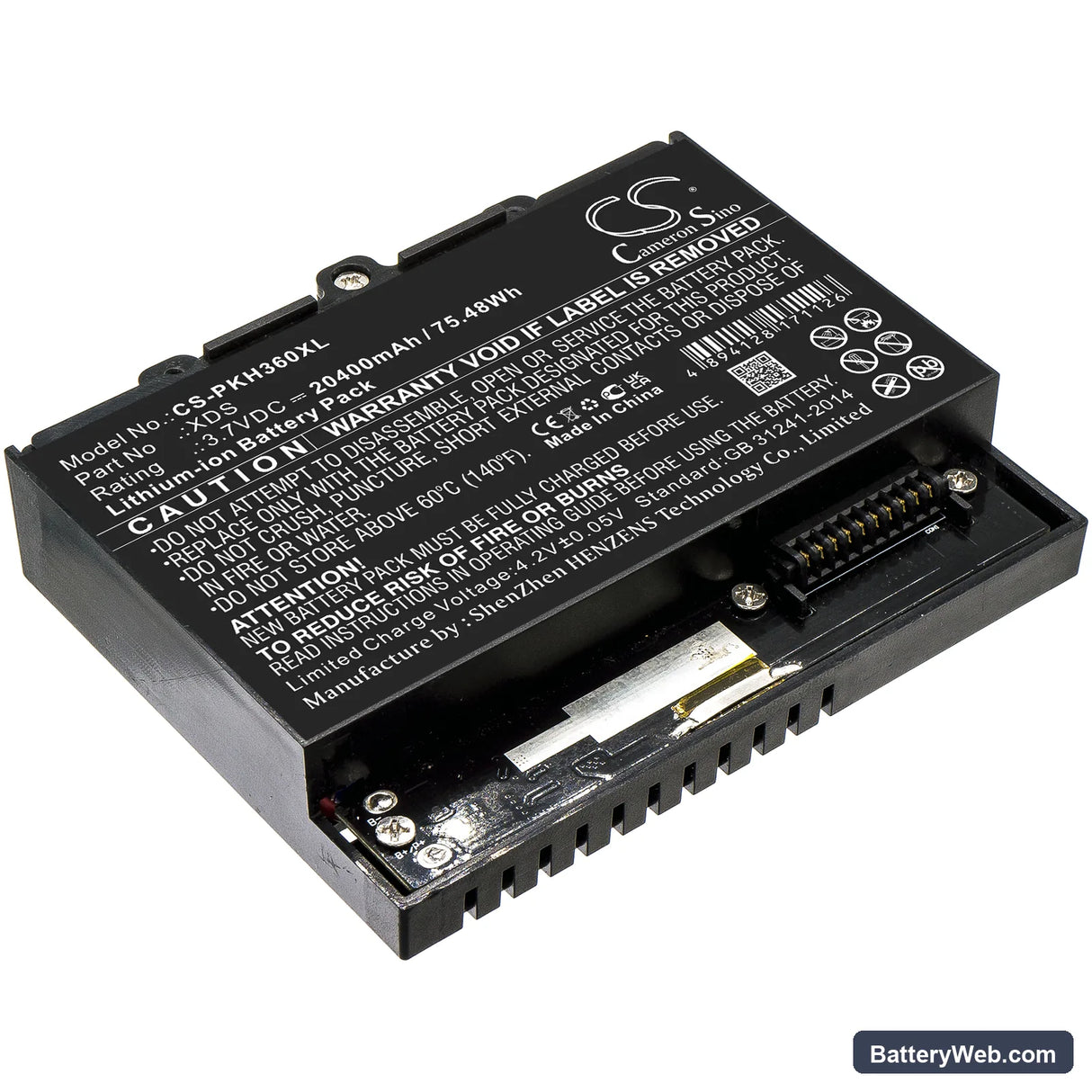 Peaktech 1360 Replacement Battery, 3.7V, 20400mAh, Li-ion 1