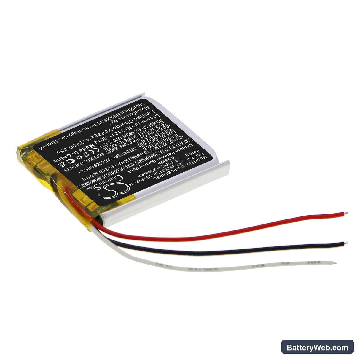 Plantronics BackBeat 500 Replacement Battery, 3.7V, 250mAh, Li-Polymer 2