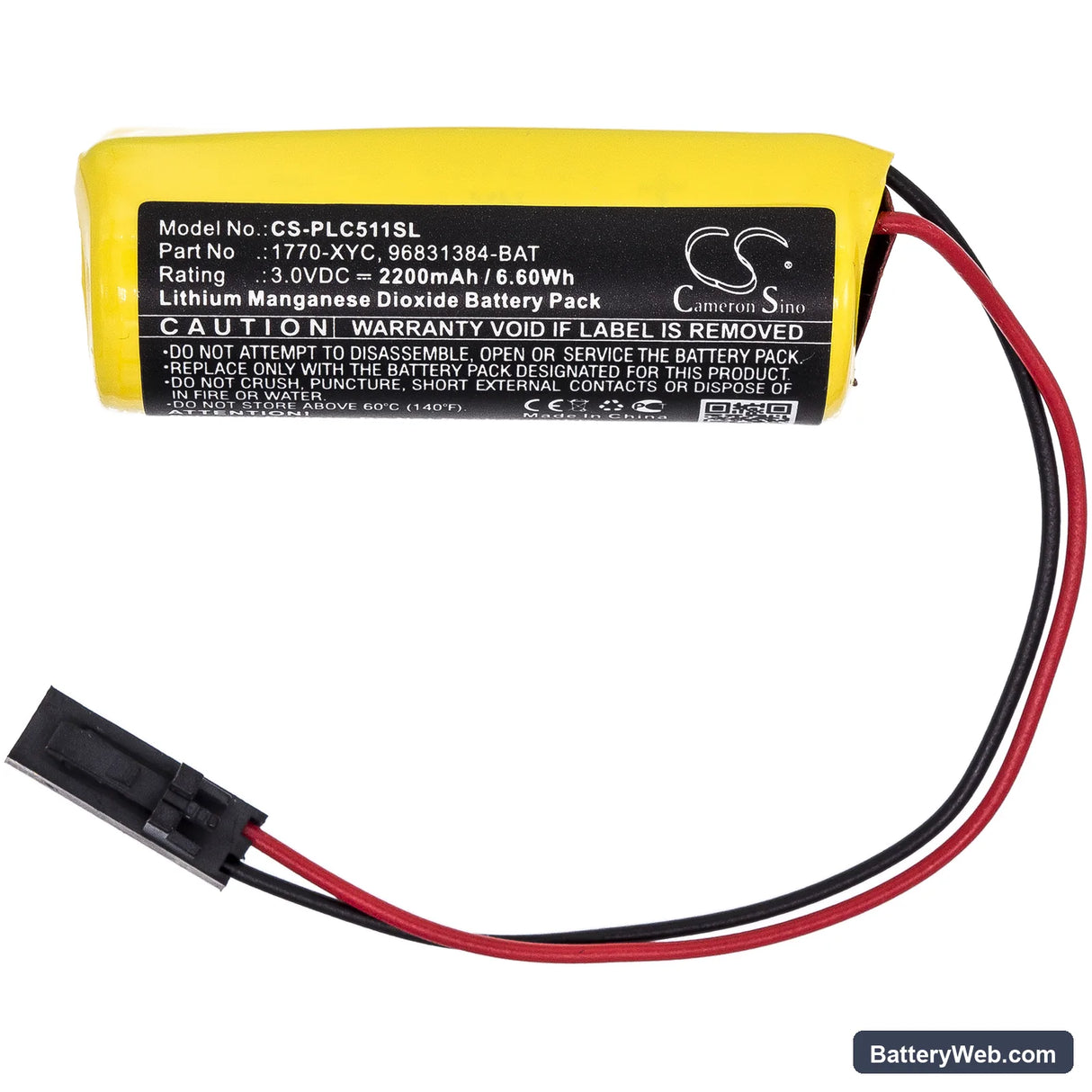 Allen Bradley PLC-5/11 Replacement Battery, 3V, 2200mAh, Li-MnO2 3