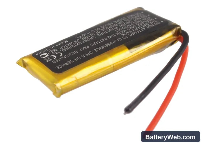 Plantronics Discovery 665 Replacement Battery, 3.7V, 80mAh, Li-Polymer 4
