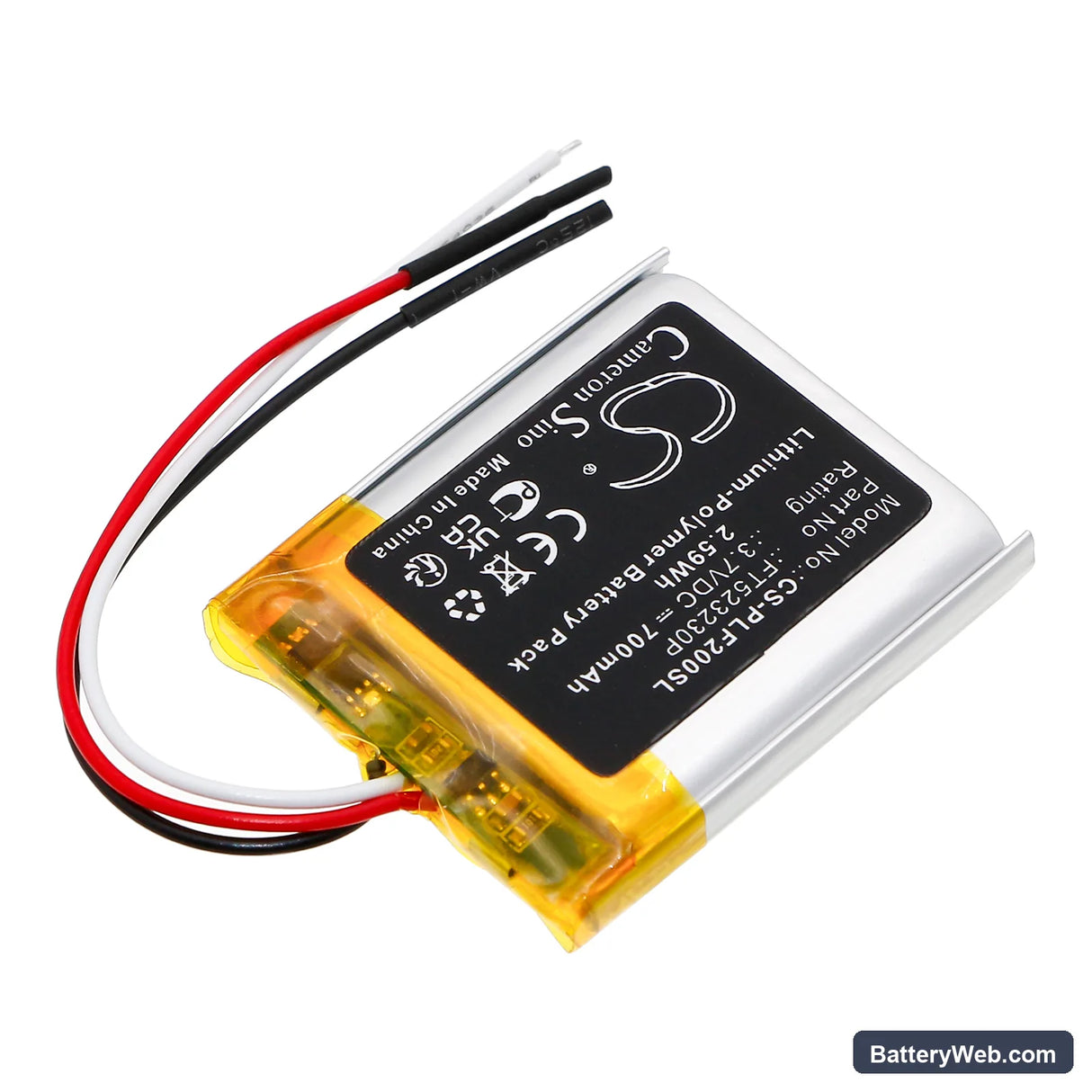 Plantronics Voyager Focus 2 Replacement Battery, 3.7V, 700mAh, Li-Polymer 2