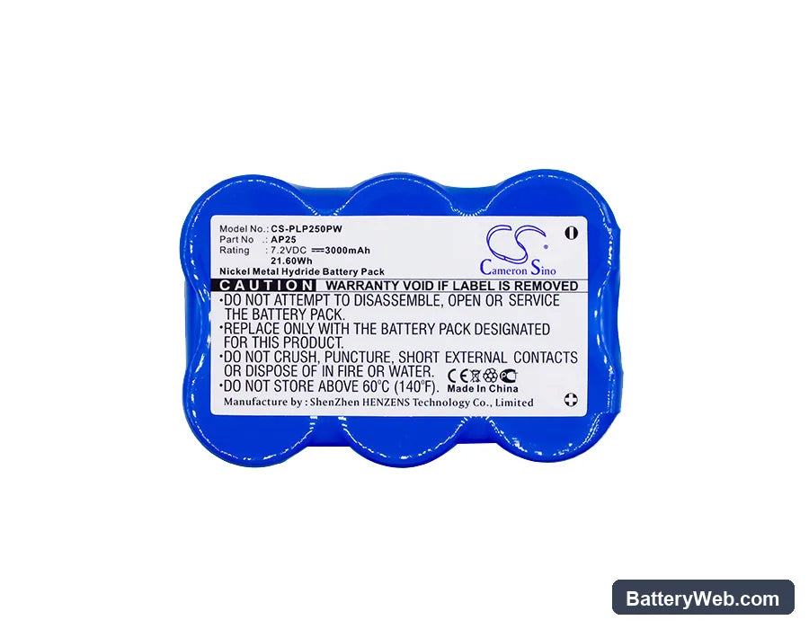 Pellenc AP25 Replacement Battery, 7.2V, 3000mAh, Ni-MH 3