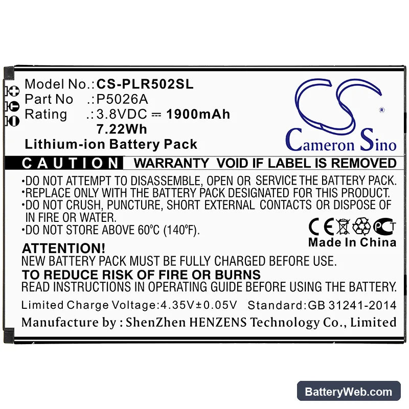 Polaroid Cosmo L Replacement Battery, 3.8V, 1900mAh, Li-ion 3