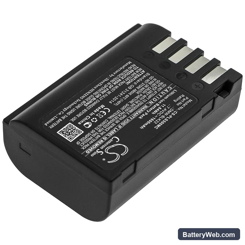 Panasonic Lumix DC-S5 Replacement Battery, 7.4V, 1600mAh, Li-ion 2