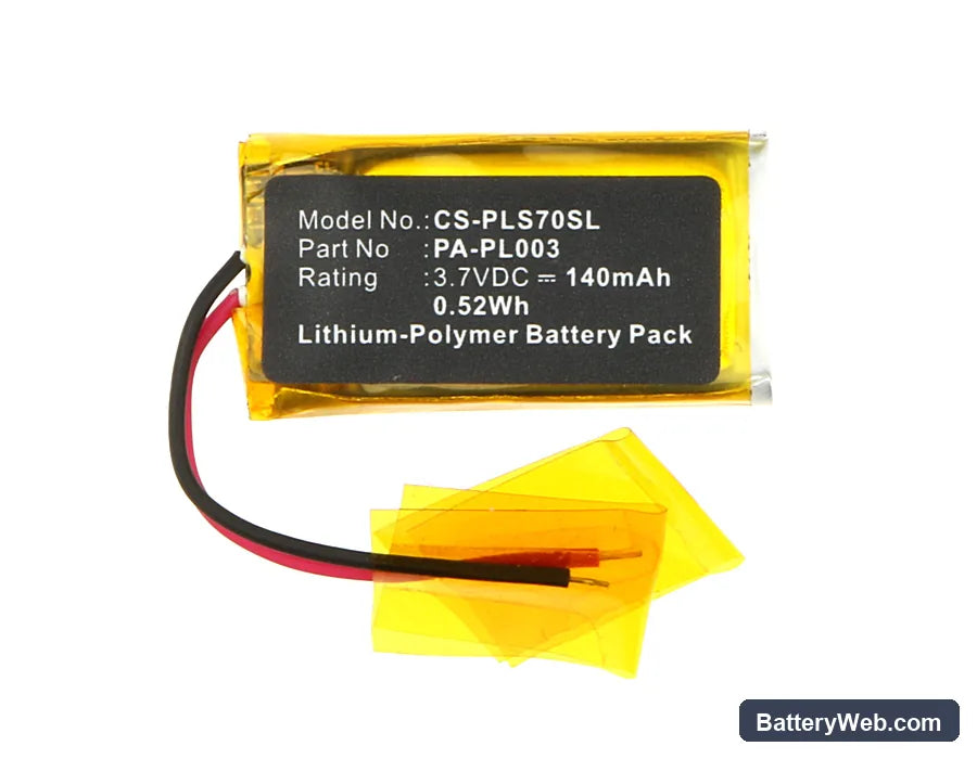 Plantronics CS70 Replacement Battery, 3.7V, 140mAh, Li-Polymer 5