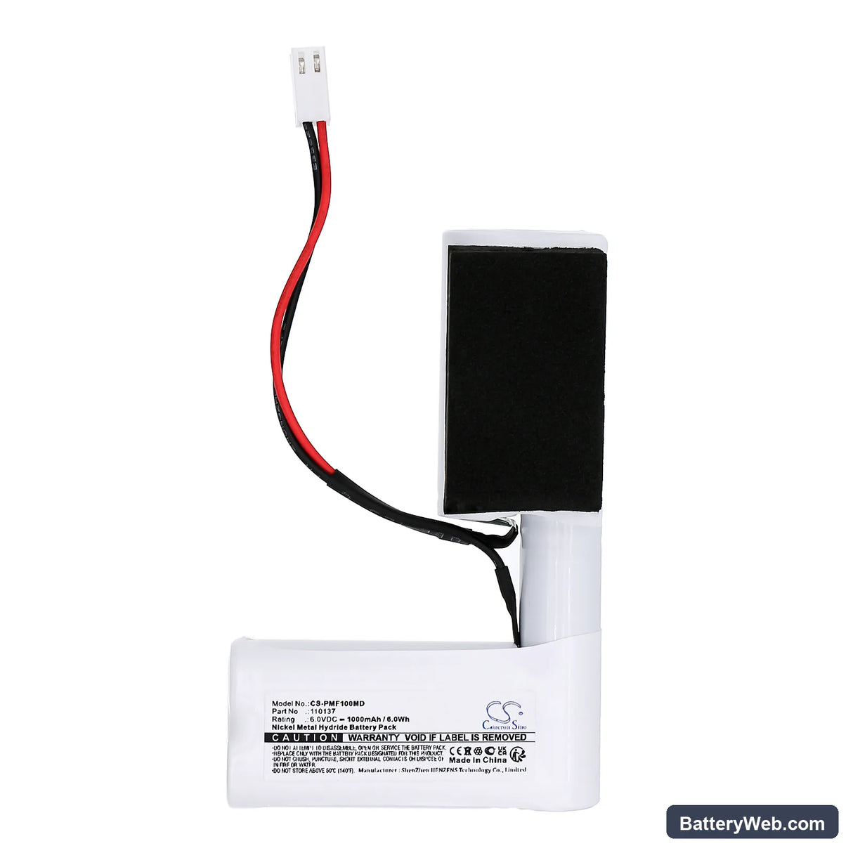 Pfrimmer Nutricia MicroMax Flocare 100 Replacement Battery, 6V, 1000mAh, Ni-MH 3