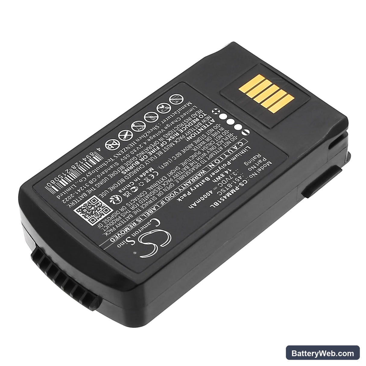 Point Mobile PM451 Replacement Battery, 3.7V, 4000mAh, Li-Polymer 2