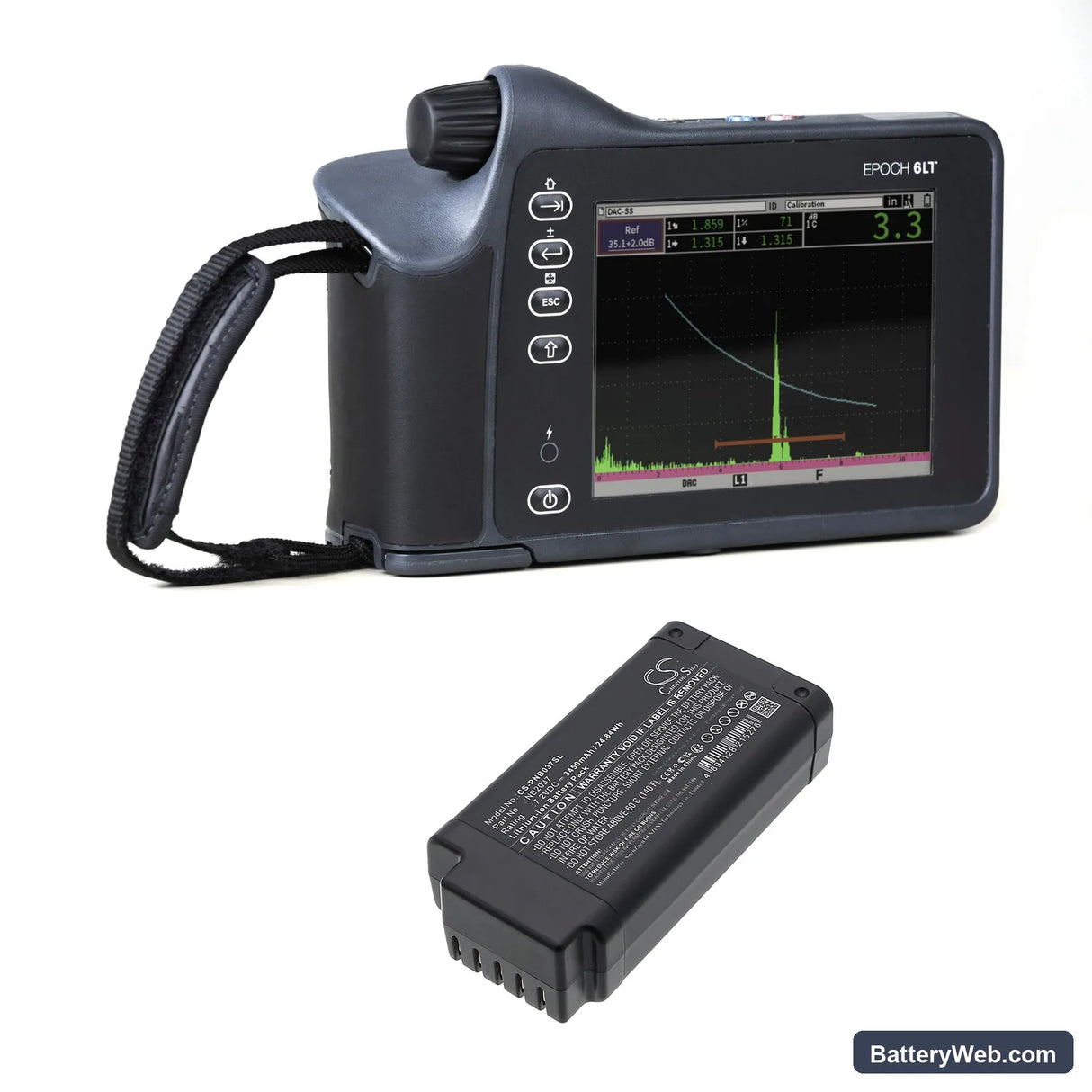 Olympus EPOCH 6LS Replacement Battery, 7.2V, 3450mAh, Li-ion 6
