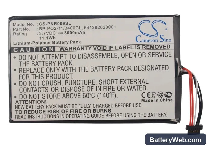 Pandigital Novel 9 Replacement Battery, 3.7V, 3000mAh, Li-Polymer 5