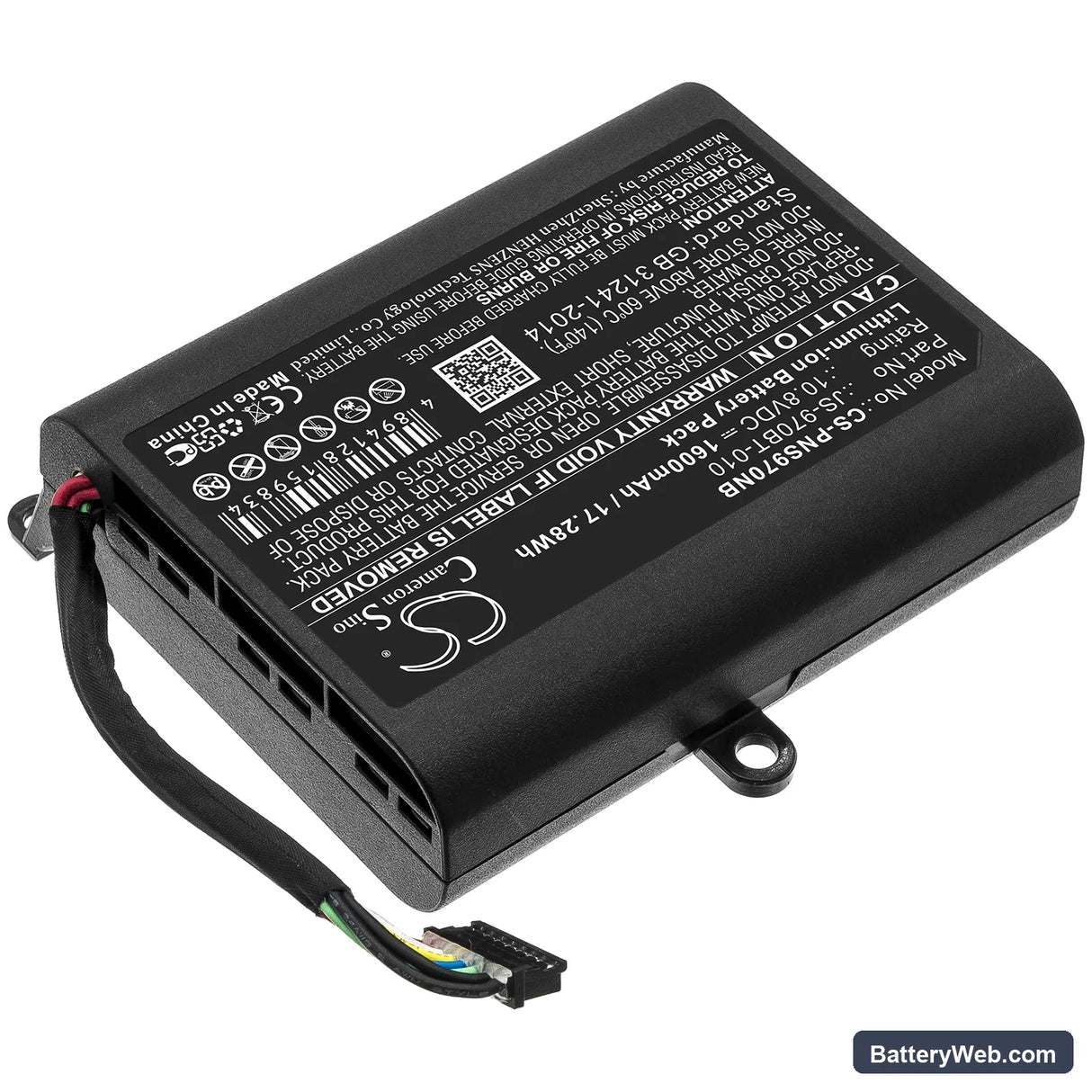 Panasonic JS-970 Pos Replacement Battery, 10.8V, 1600mAh, Li-ion 2