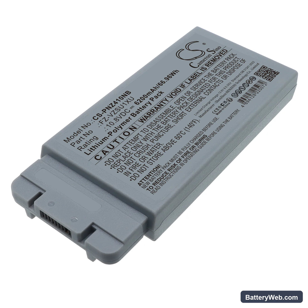 Panasonic FZ-40ABAACAJ Replacement Battery, 10.8V, 6200mAh, Li-Polymer 1