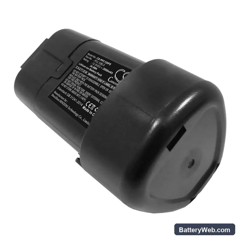Porter Cable PCL12C Replacement Battery, 12V, 2000mAh, Li-ion 1