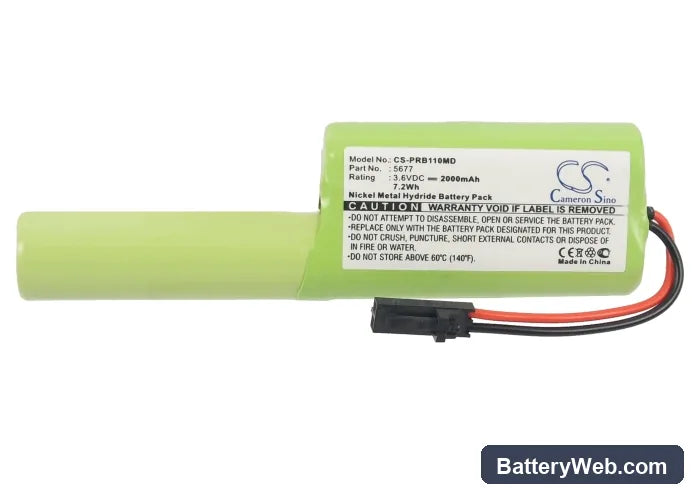 Puritan Bennett Nellcor Replacement Battery, 3.6V, 2000mAh, Ni-MH 5