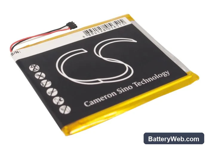 Sony PRS-350 Replacement Battery, 3.7V, 900mAh, Li-Polymer 4