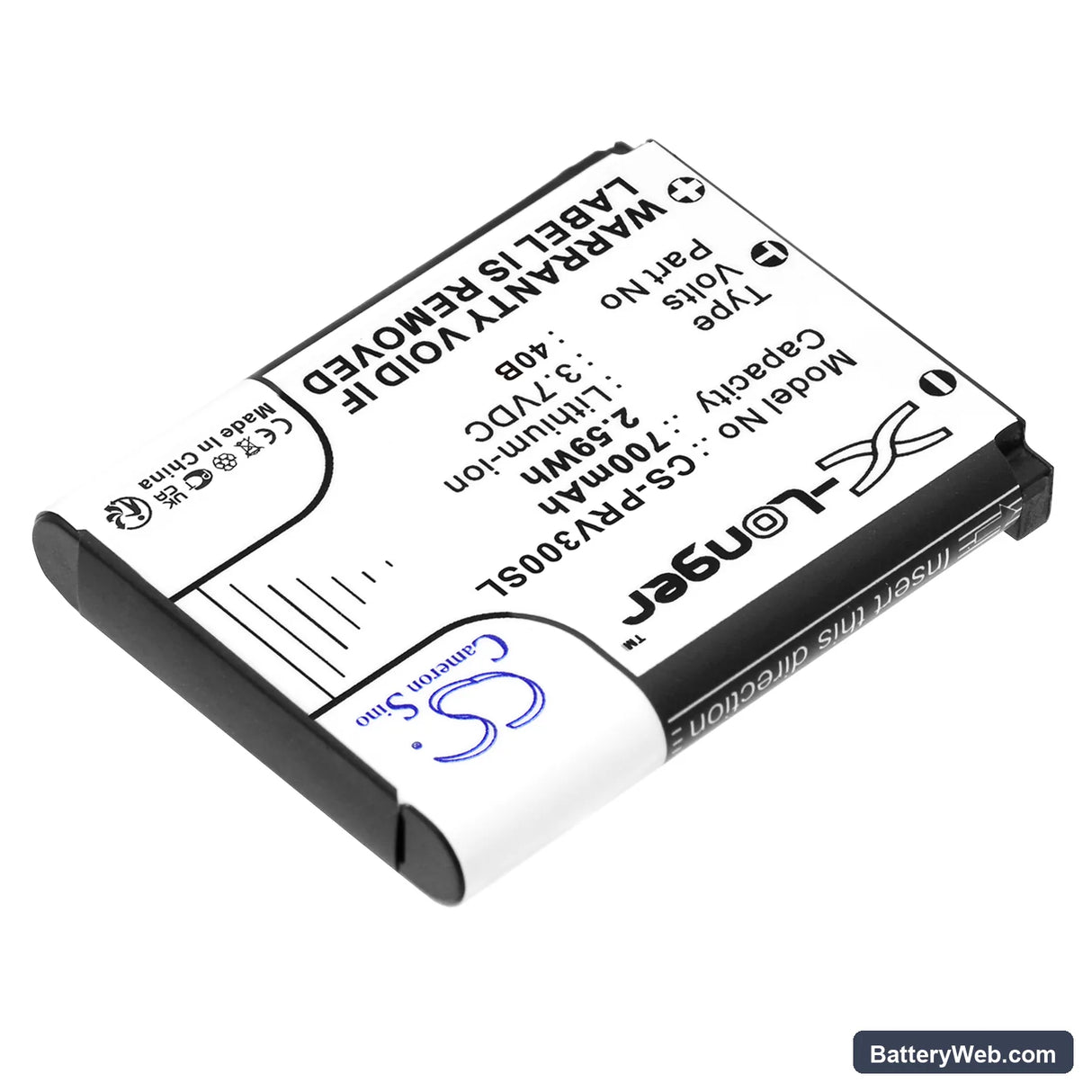 Prestigio RoadRunner 300 Replacement Battery, 3.7V, 700mAh, Li-ion 2