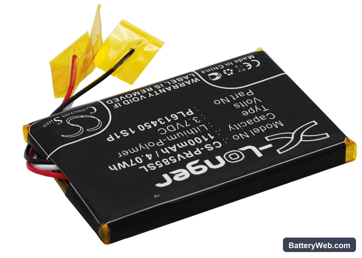 Prestigio GeoVision 5850HDDVR Replacement Battery, 3.7V, 1100mAh, Li-Polymer 3