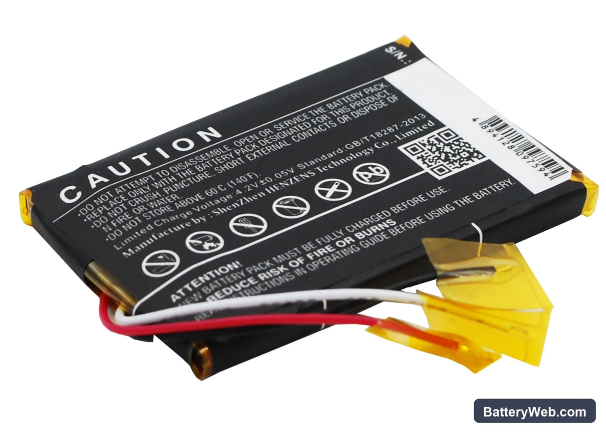 Prestigio GeoVision 5850HDDVR Replacement Battery, 3.7V, 1100mAh, Li-Polymer 4
